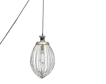 Vintage Hobart Whisk Pendant Light – Upcycled Industrial Fixture