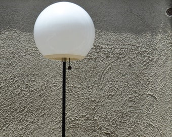 Vintage Glass Orb Lamp, Vintage Mid Century Lamp, Atomic Floor Lamp, Space Age Lamp, Mid Century Lighting, Industrial Lamp