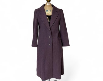 Vintage 1950s Women’s Pendleton Long Wool Coat – Button Front, Fully Lined