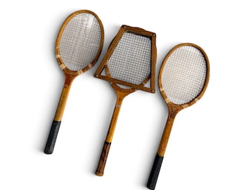 Vintage Finalist Wooden Tennis Racket Set