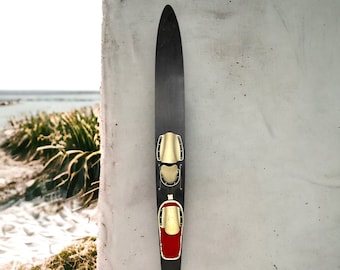 Vintage Wooden Water Ski, Slalom Wood Ski, Retro Ski Decor, Mid Century Beach House Decor, Lake House Decor, Coastal Living