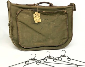 Vintage Military Garment Bag, WWII Memorabilia, Vintage TWA