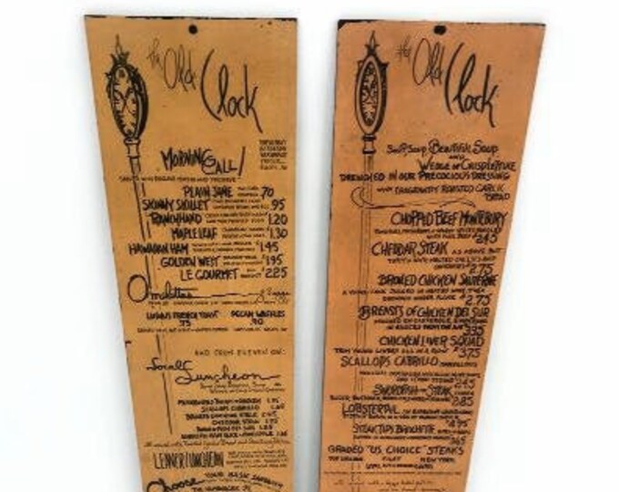 Vintage Menu Boards, Lunch and Dinner Menu Boards, Mid Century Kitchen