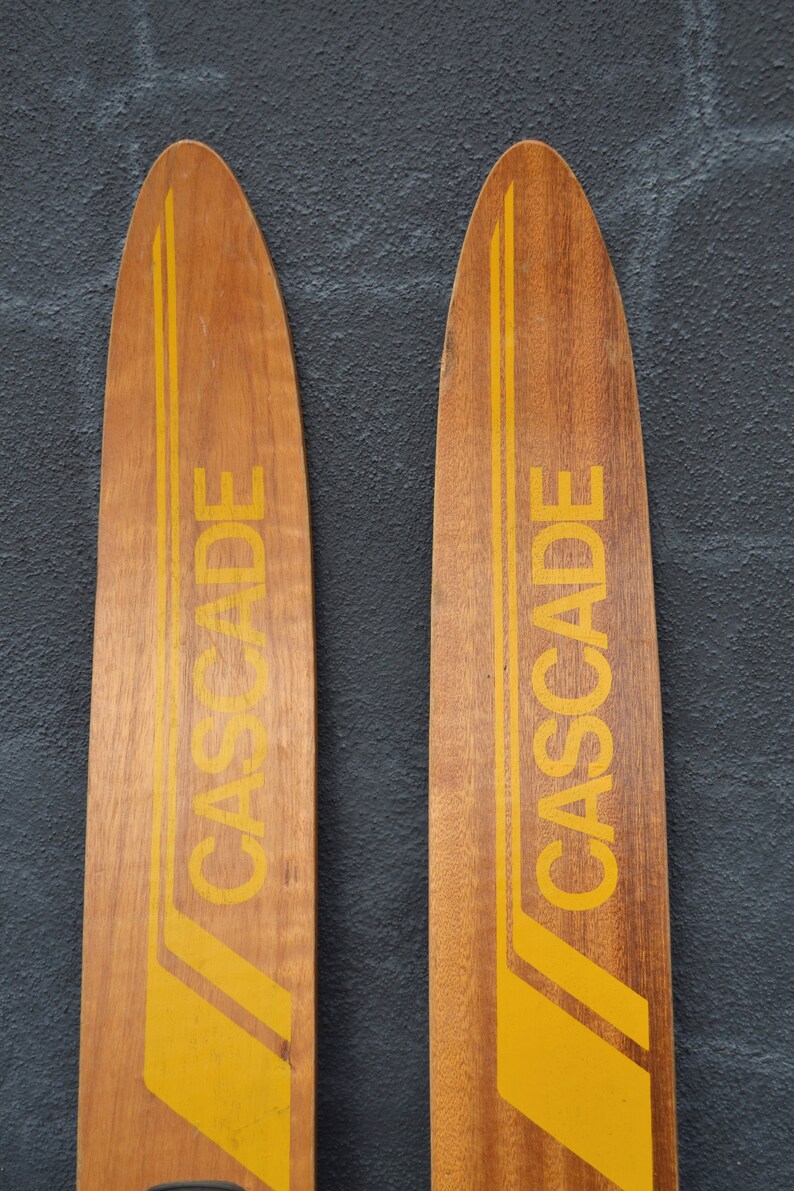 Vintage Water Skis Pair Cascade Water Skis Water Ski Wood Etsy