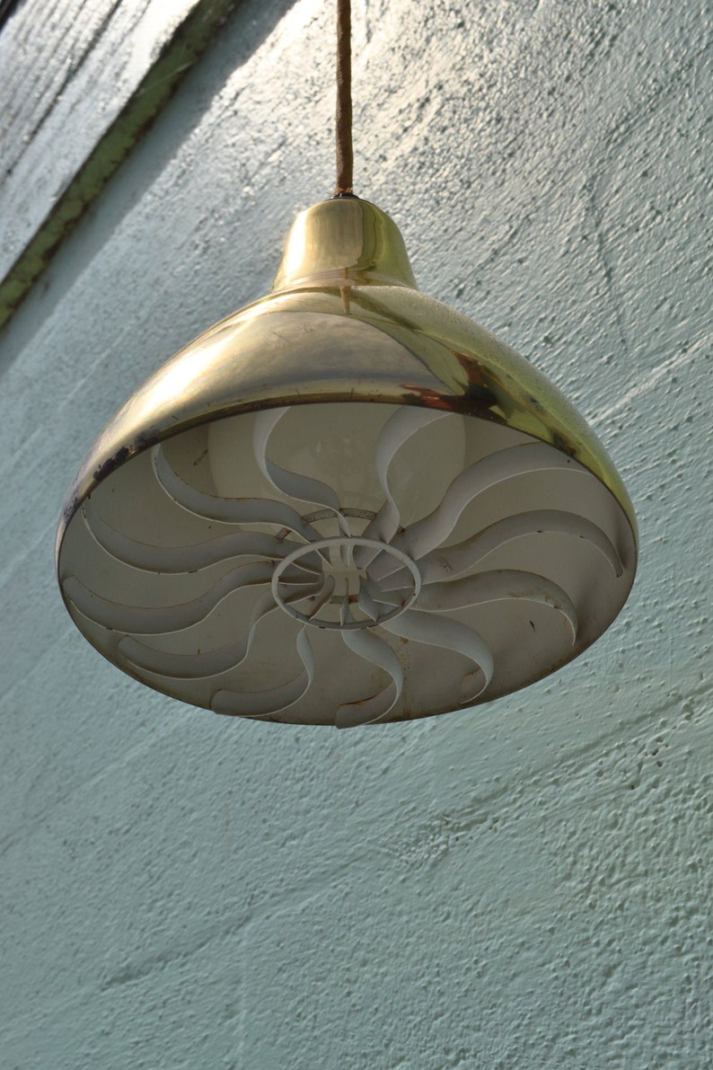 Vintage Mid Century Wall Hanging Light Pendant Wall Mount Etsy
