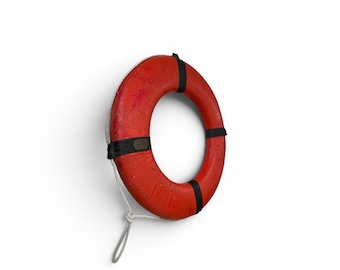 Vintage Life Preserver Nautical Ring Buoy Decor - US Coast Guard