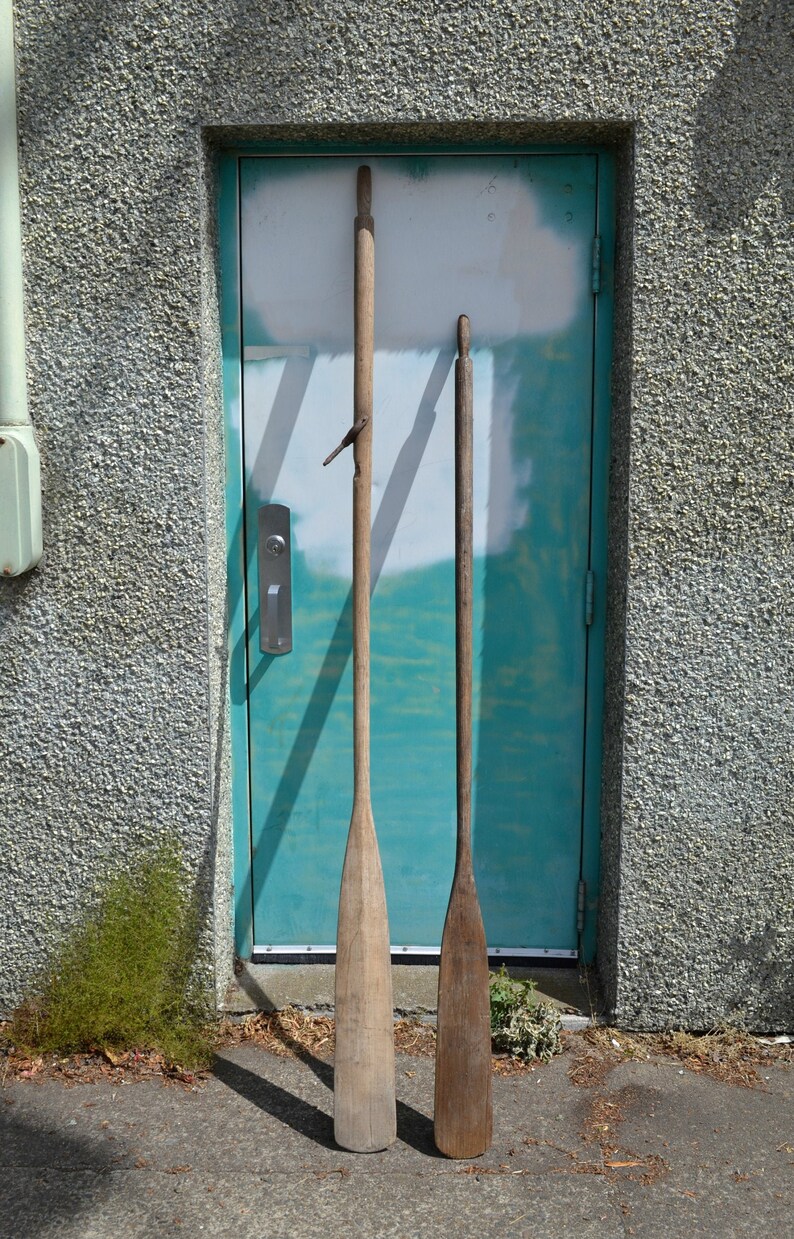Vintage Oars Pair Boat Oars Wooden Oars Rustic Oars Etsy