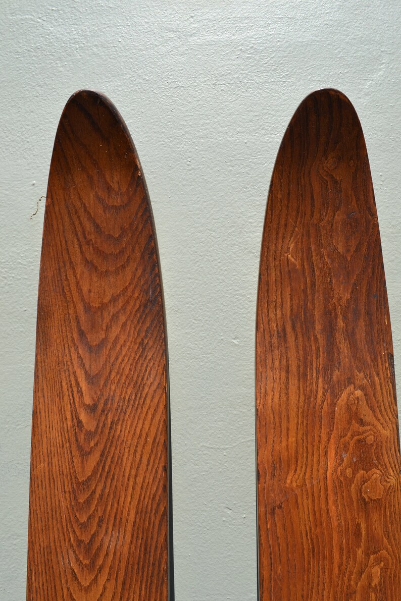 Vintage Water Skis Pair Wooden Water Skis Beach House Decor Etsy