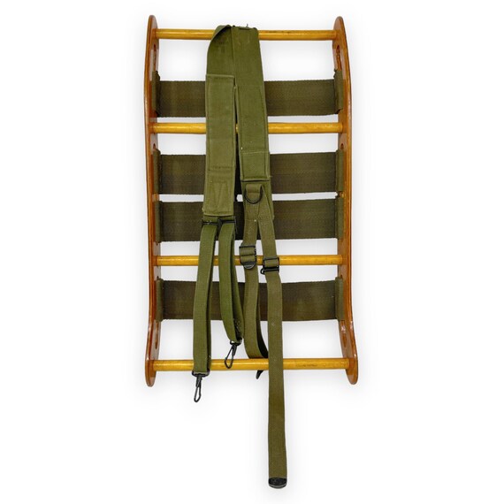 Vintage Wood Backpack Frame, Wooden Packboard, Trappe… Gem