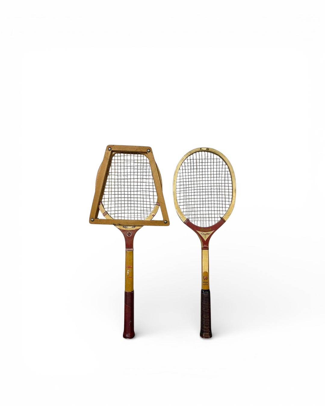Solid Wooden Rackets Vintage Wooden Tennis Rackets Set - Bancroft Wood Racket Wall Decor - Etsy
