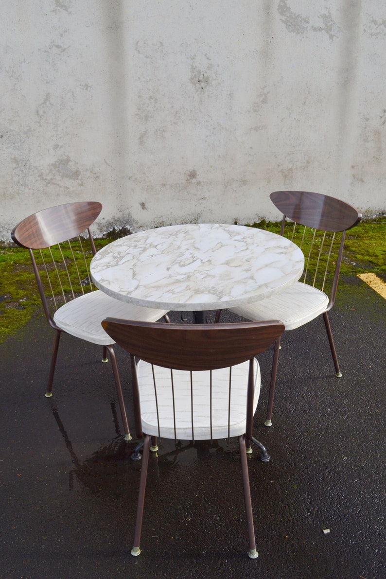 Vintage Table and Chairs Mid Century Set Chromcraft Etsy