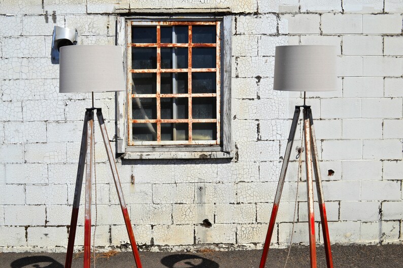 Tripod Floor Lamp Wood Tripod Floor Lamp Vintage Tripod Etsy