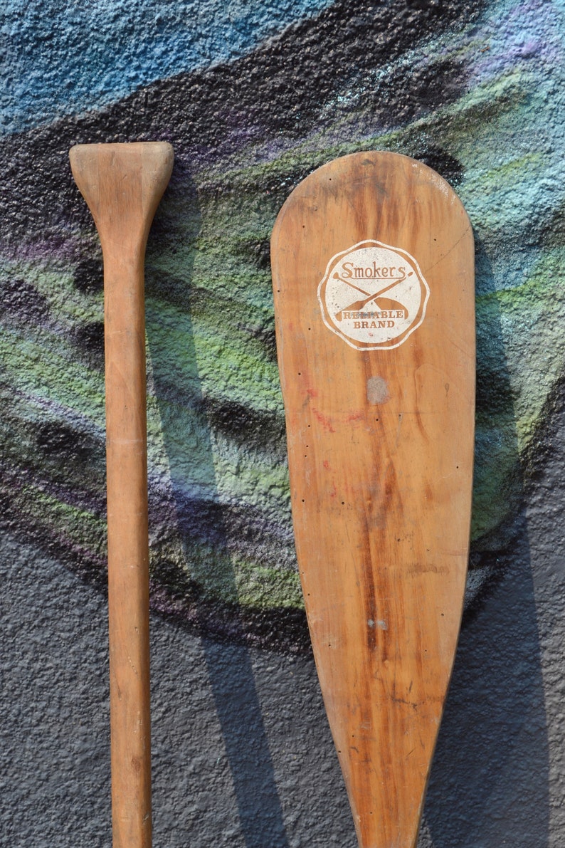 Vintage Boat Paddles Pair Smokers Brand Paddles Boat Oars Etsy