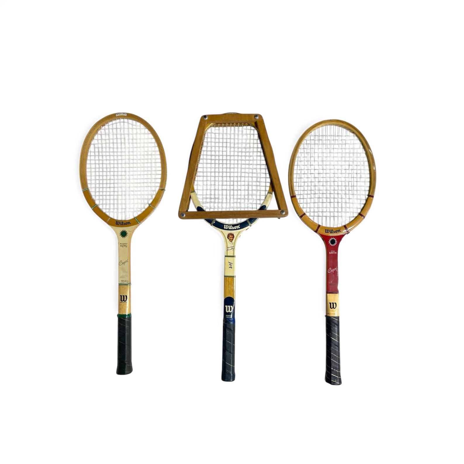 Wilson Wood Racket Vintage Wilson Wooden Tennis Racket Set of 3 With Wood Press - Game ...