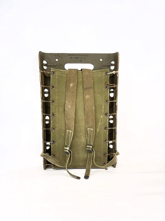 Vintage US Military Backpack Frame, Wood Backpack Fra… Gem
