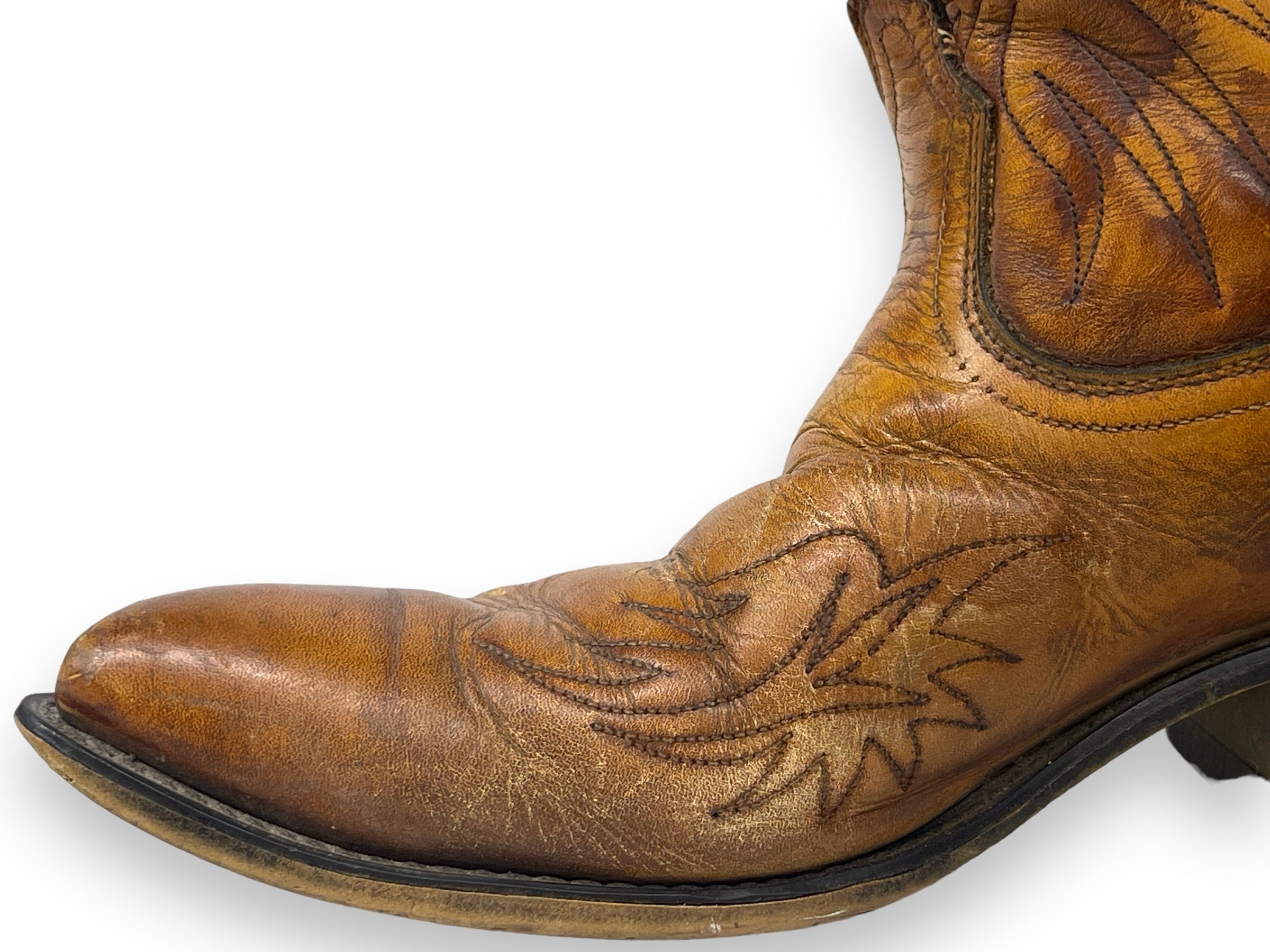 Vintage Acme Cowboy Boots, - 1970s Circle A Cowboy Boots, Size 10D 