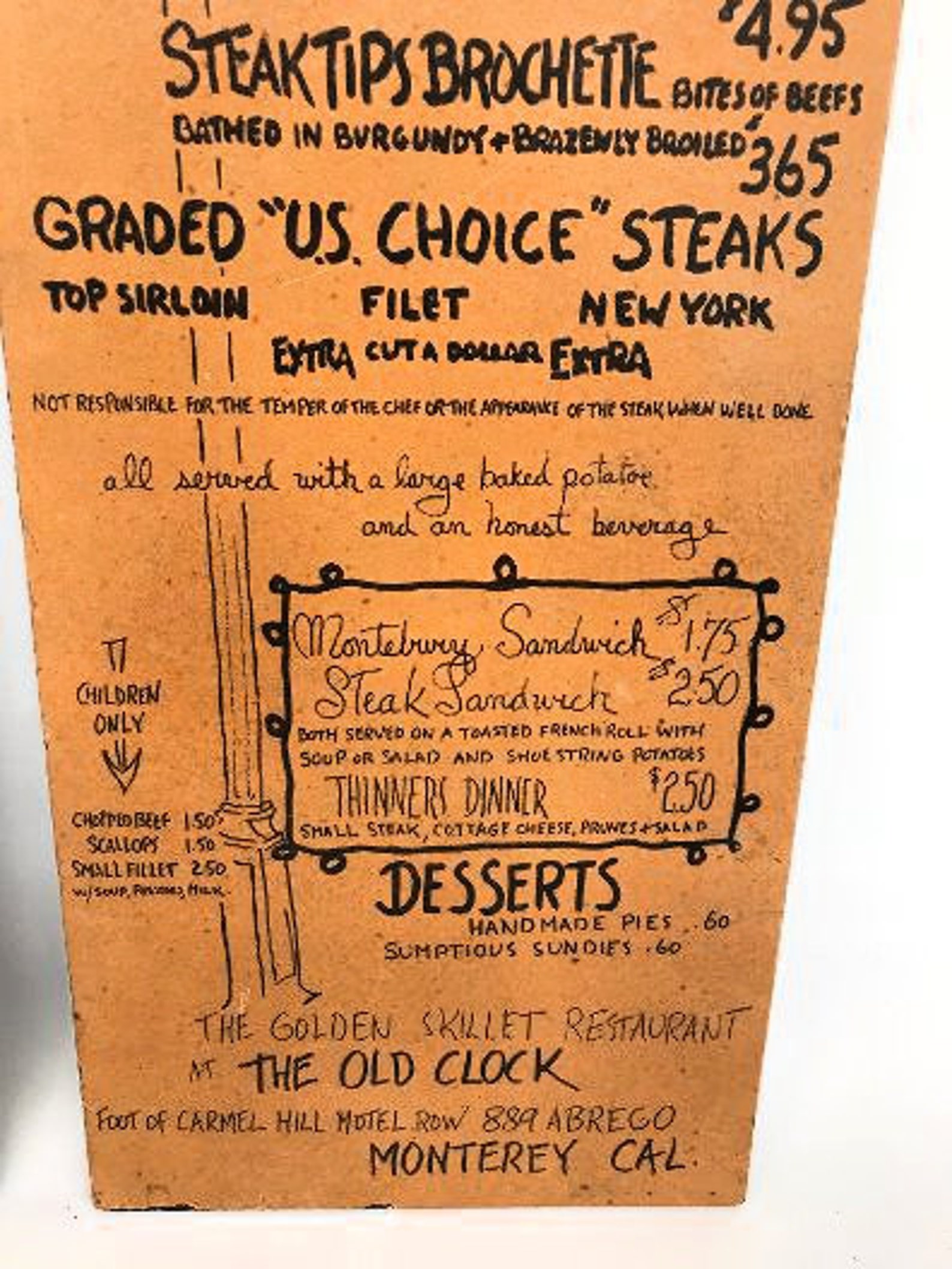 Vintage Menu Boards Lunch and Dinner Menu Boards Mid Century Etsy