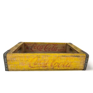 Vintage Coca Cola Crate - 1960s Wooden Beverage Case, Coke Crate, Coca Cola Decor, Durabilt Beverage Case, Vintage Rustic Home Bar Decor
