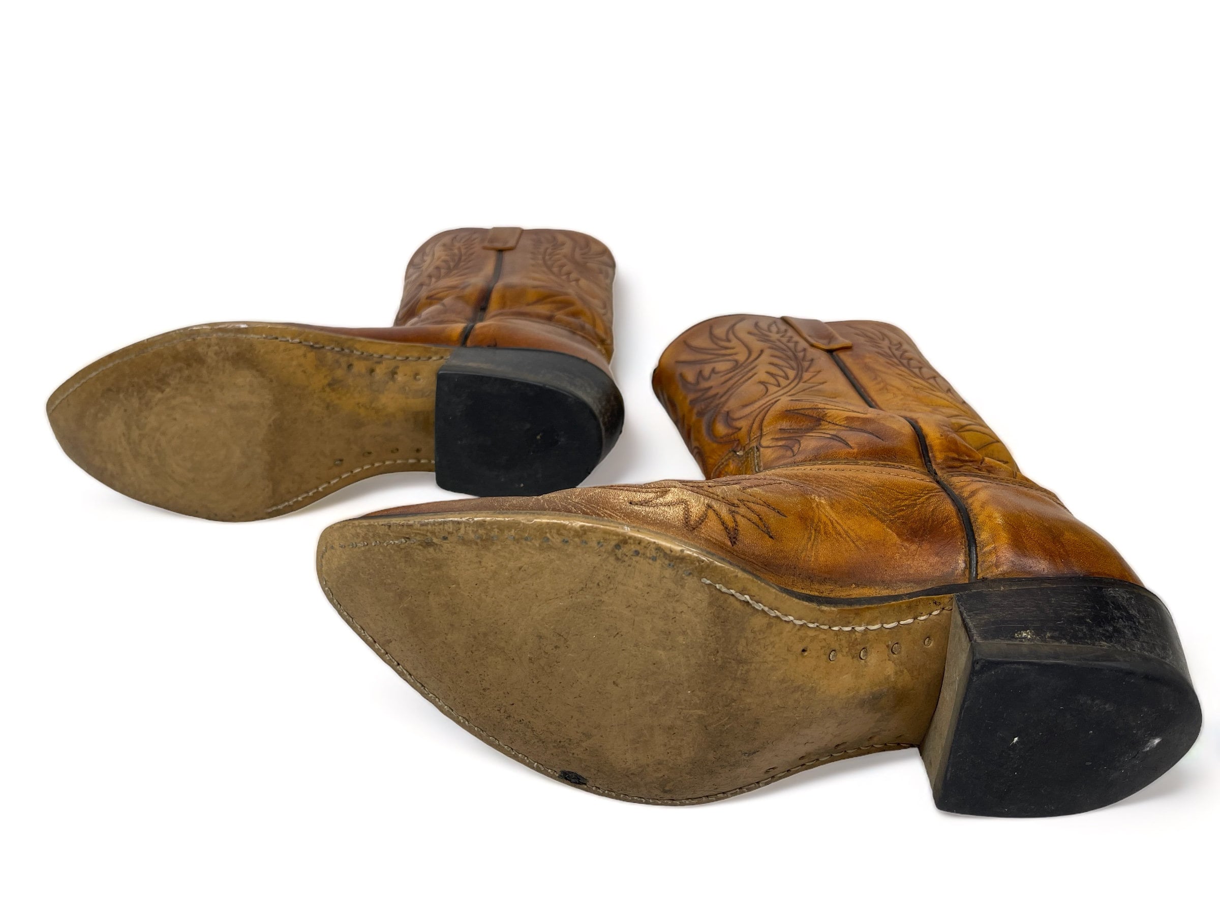 Vintage Acme Cowboy Boots, - 1970s Circle A Cowboy Boots, Size 10D 