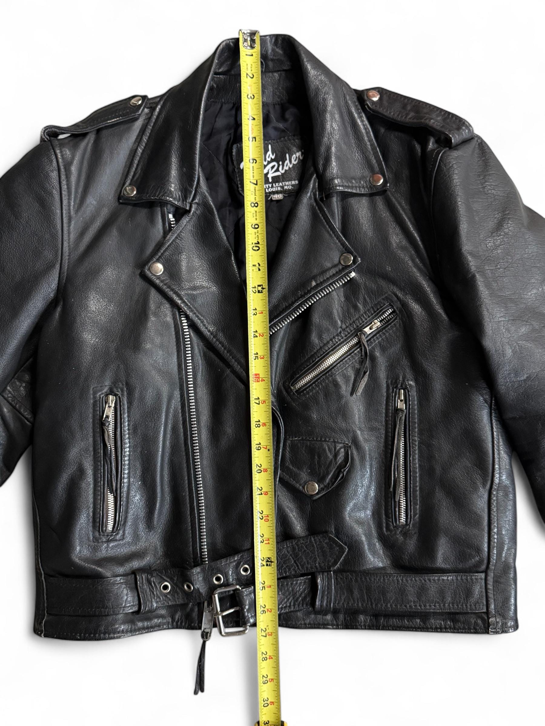 Vintage Harley Davidson Leather Biker Jacket - Men's Size 46