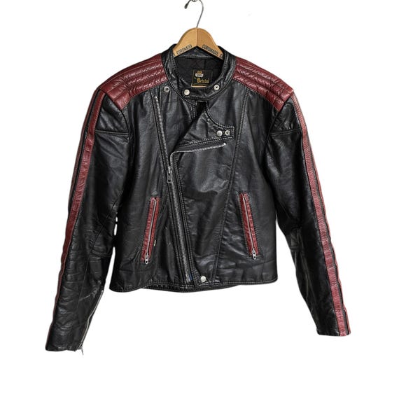 ジャケット・アウター 70s vintage Bristol 2tone lether jacket Vintage Two-tone Leather Motorcycle Jacket – Bristol 1970s Cafe