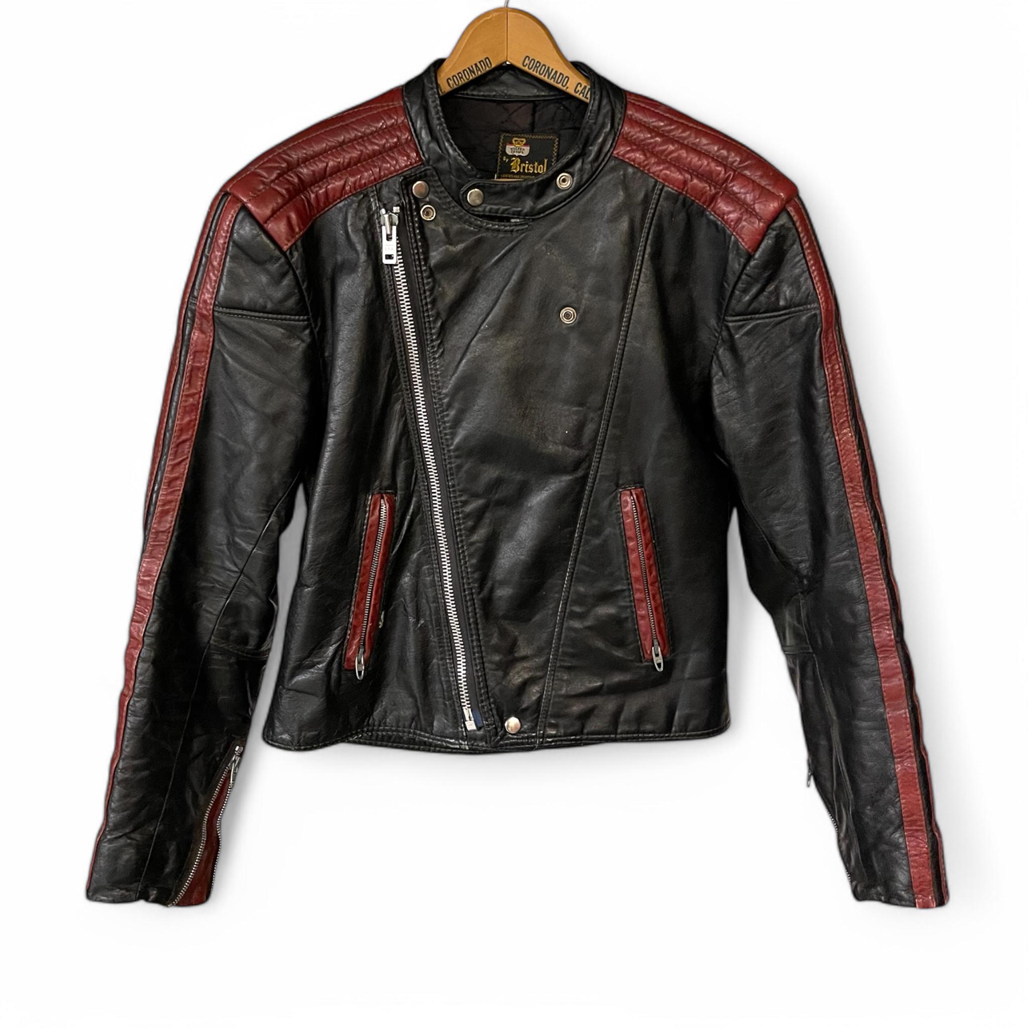 ジャケット・アウター 70s vintage Bristol 2tone lether jacket Vintage Two-tone Leather Motorcycle Jacket – Bristol 1970s Cafe