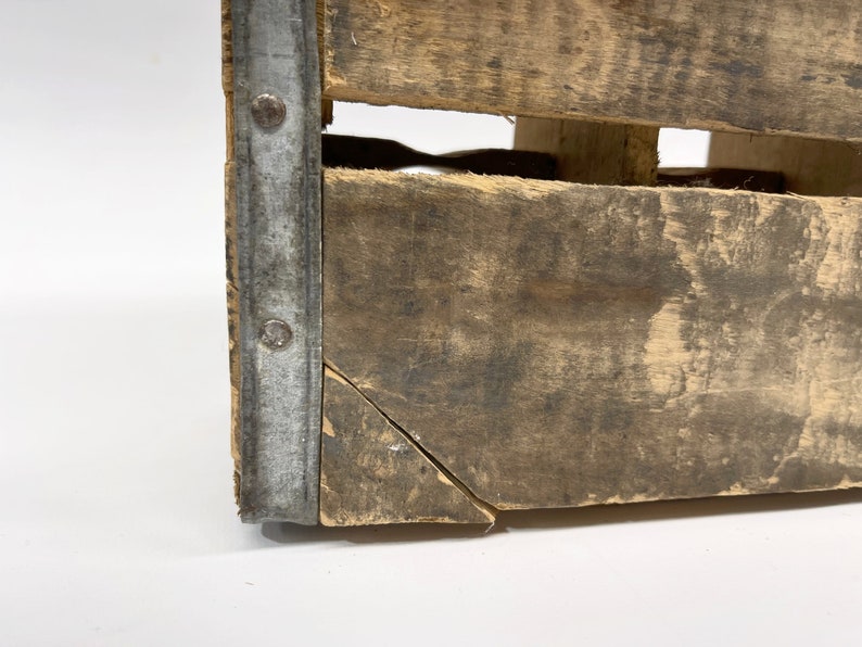 Vintage Gamble Wooden Crate Wood and Metal Crate Soda Crate Etsy