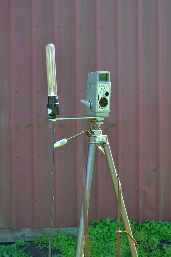 Vintage Lamp Bell Howell Tripod Floor Vintage Lamp Bell Howell, Bell And Howell Floor Lamp