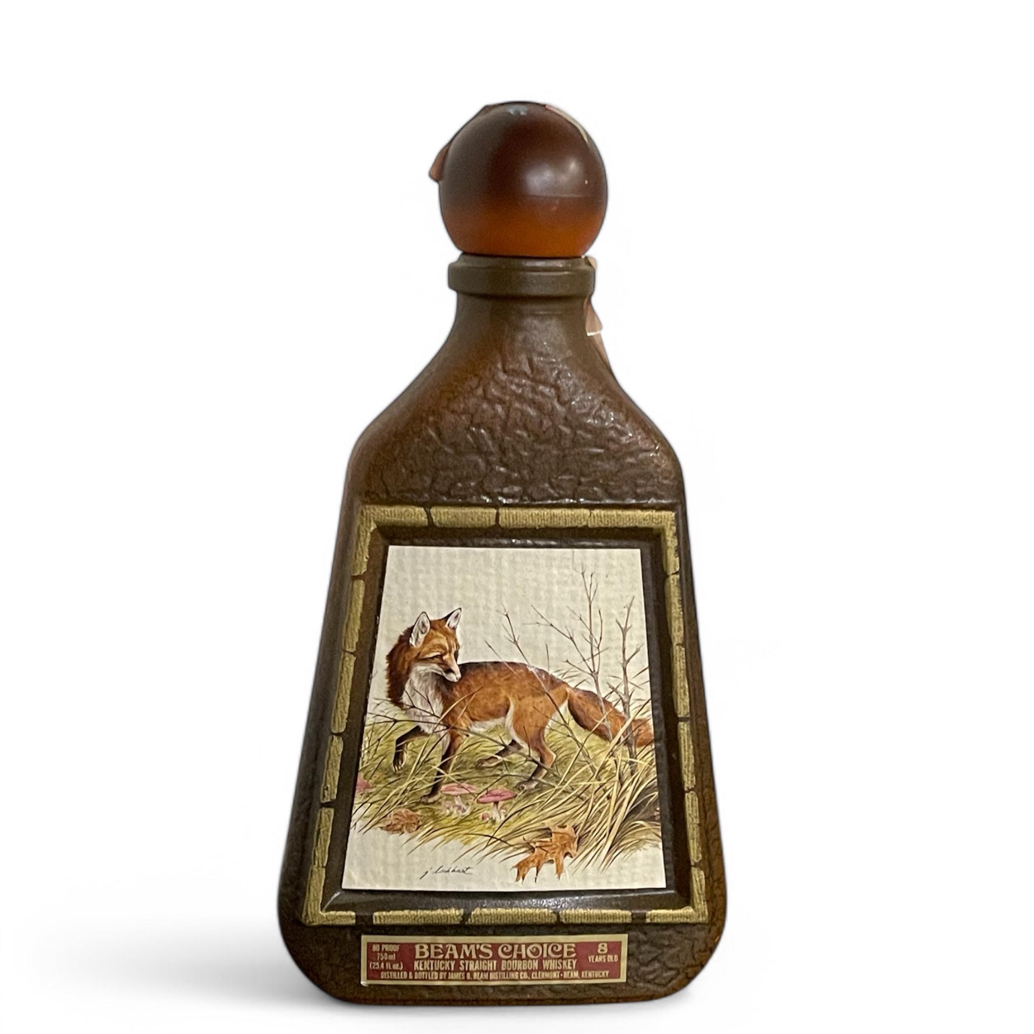 Vintage Beam's Choice Whiskey Bottles – Mule Deer & Fox Bar Decor