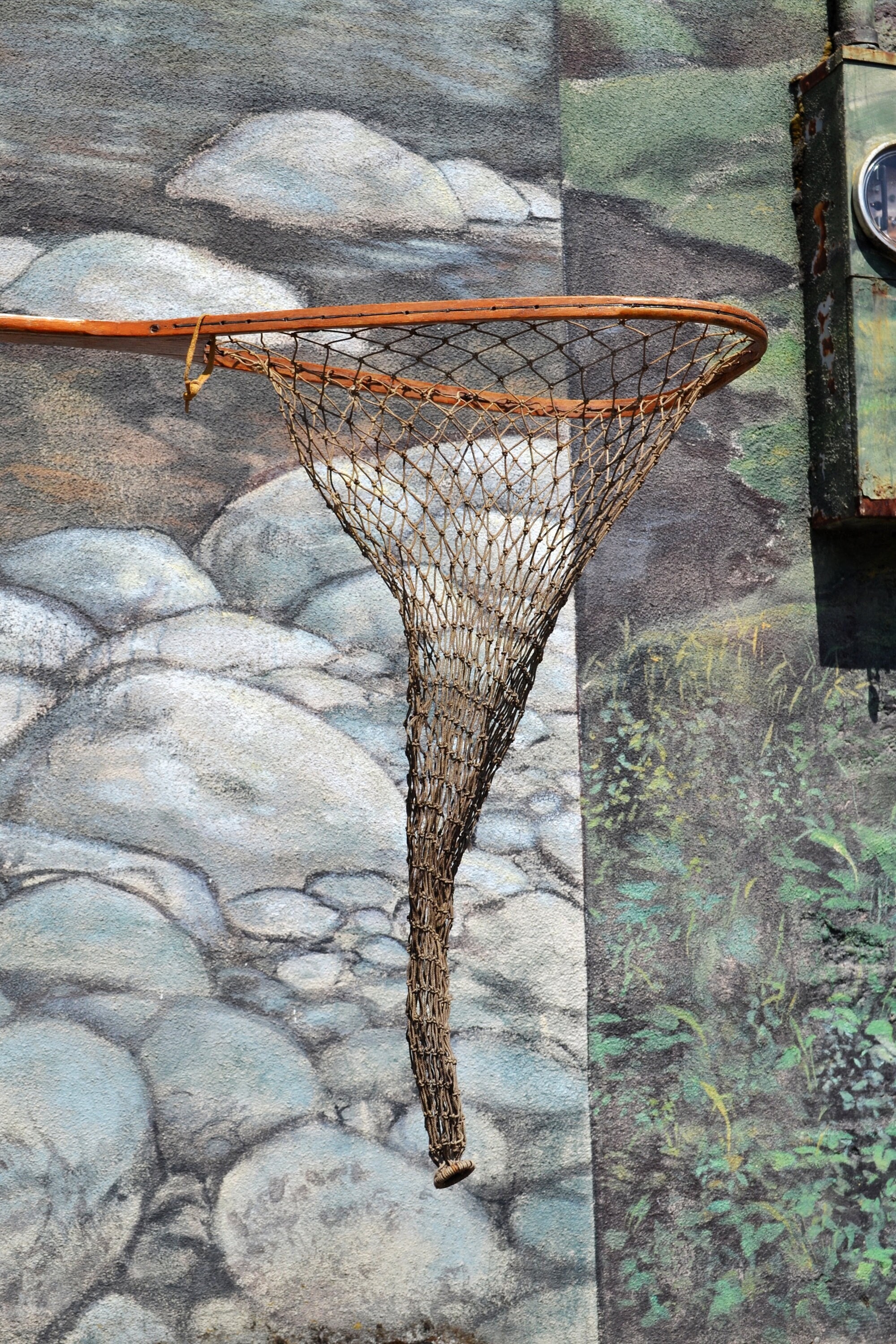 Vintage Fishing Net, Fishing Gear, Cabin Decor, Lodge Decor, Trout