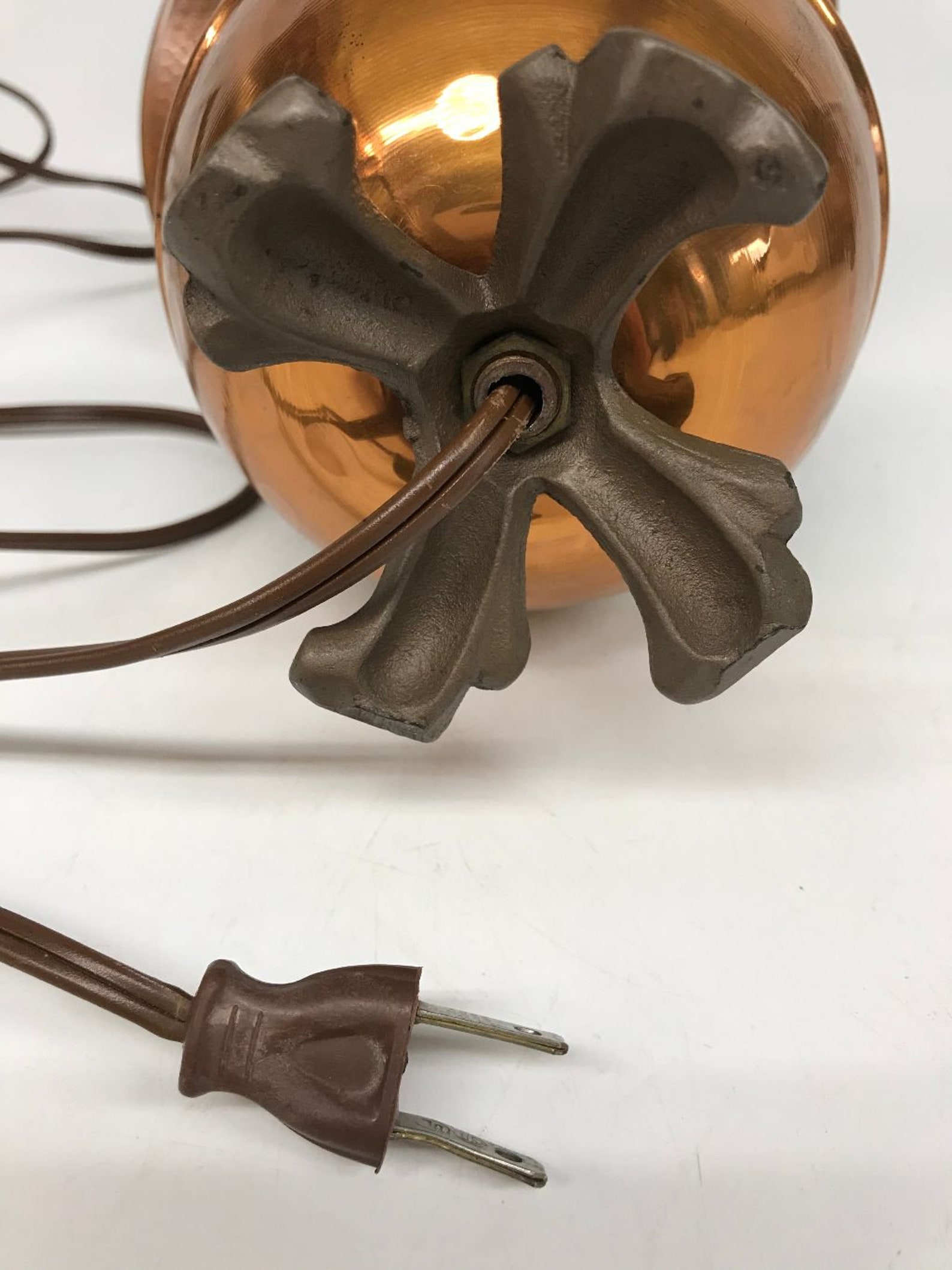 Vintage Copper Lamp Hammered Copper Lamp Vintage Etsy