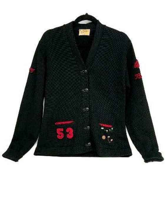 Vintage Letterman Cardigan, Wool Cardigan, Letterm