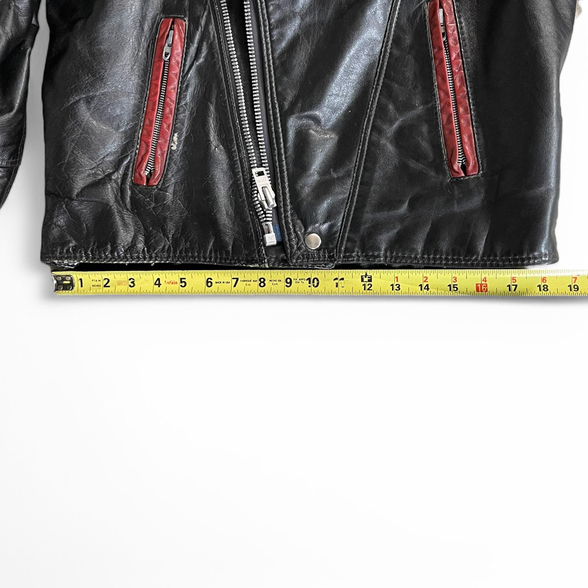 Vintage Two-tone Leather Motorcycle Jacket – Bristol 1970s Cafe