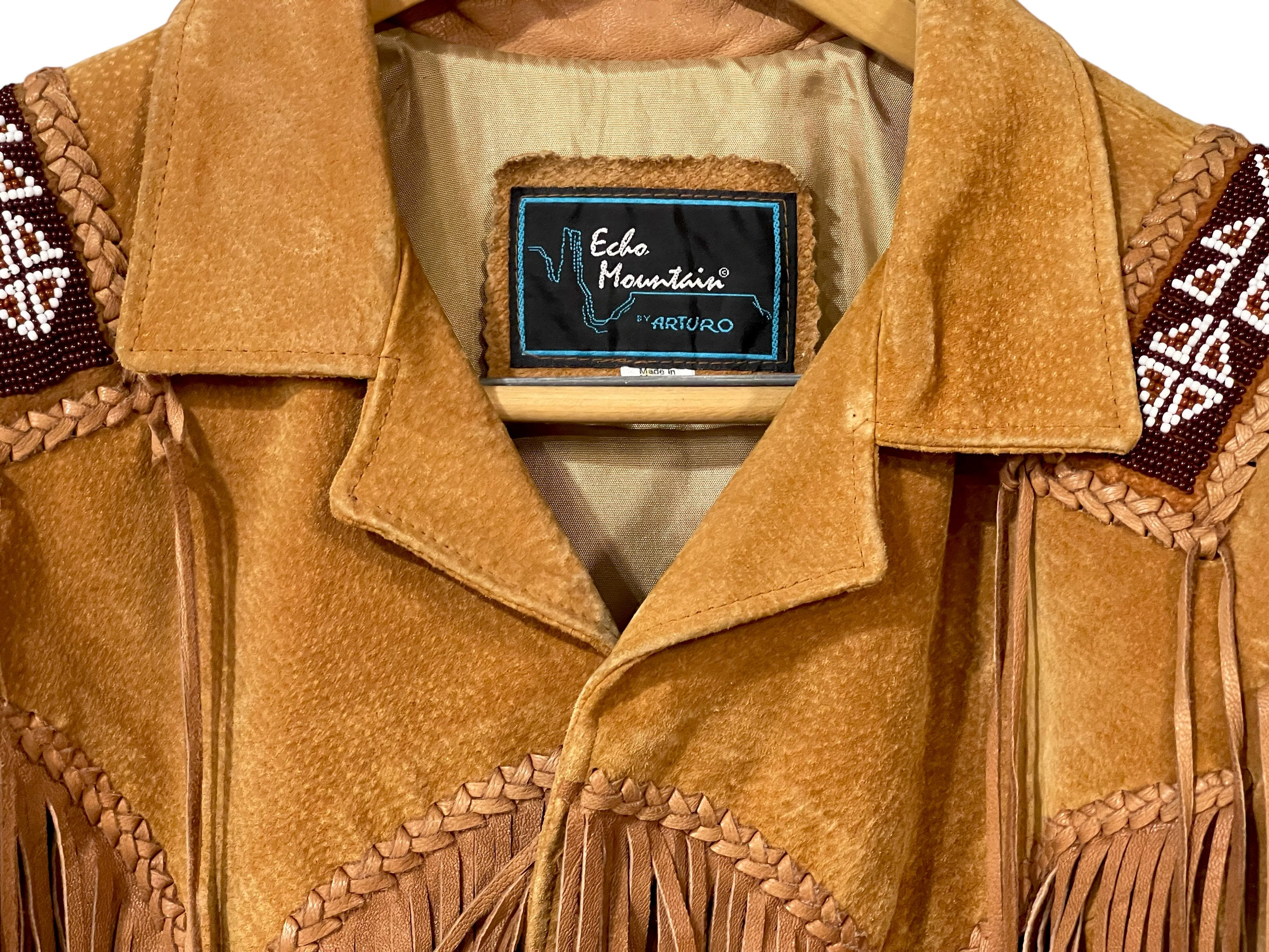Vintage Suede Fringe Jacket – Echo Mountain Arturo, Beaded Western