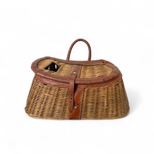 Vintage Wicker Fishing Box - Etsy