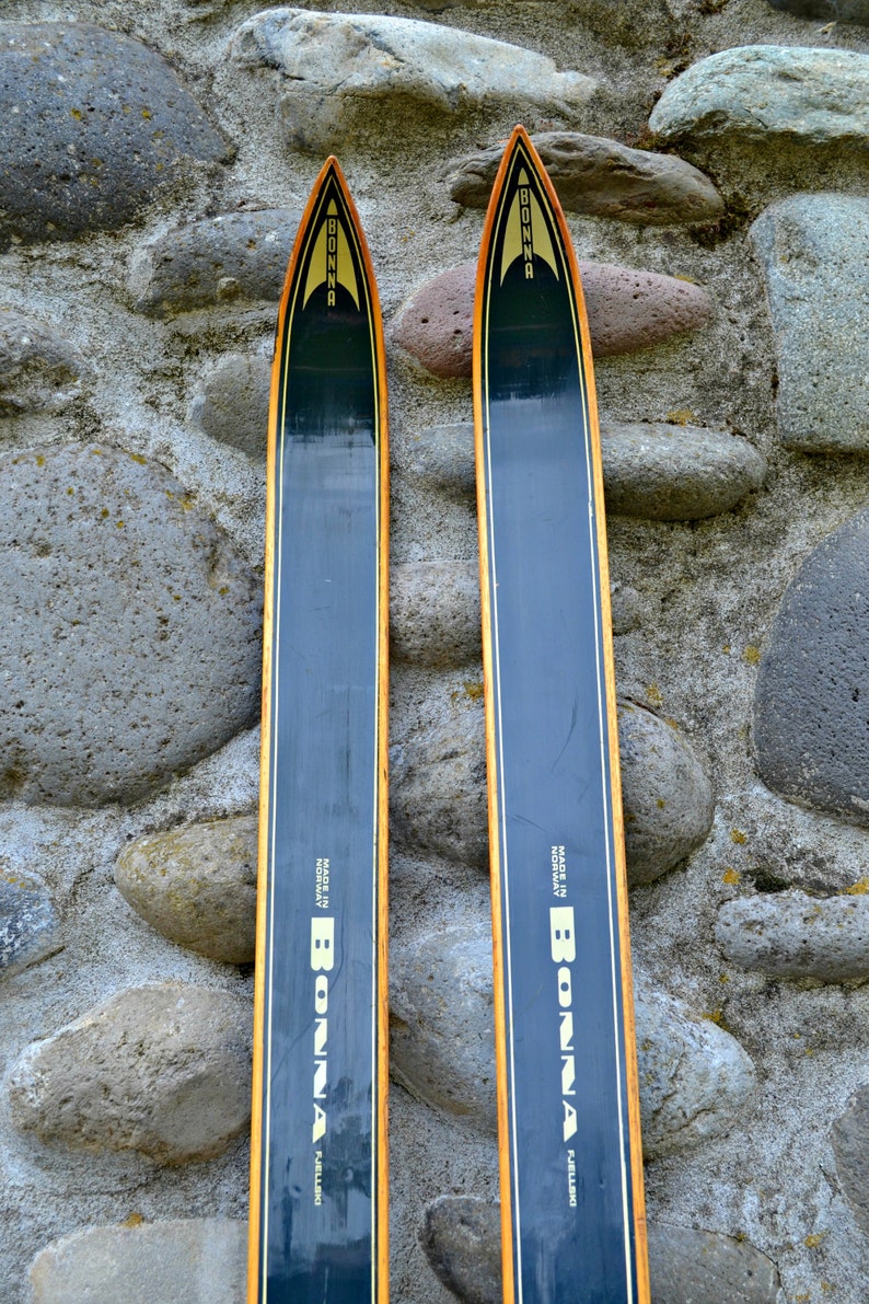 Vintage Snow Skis Cabin Wall Decor Bonna Fjellski Skis Ski