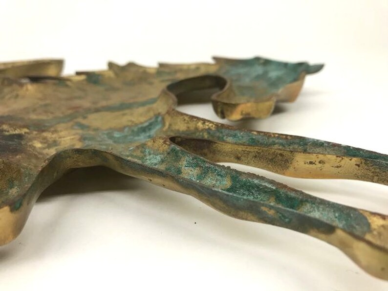 Vintage Solid Brass Running Horses Wall Hanging Brass Wild Etsy