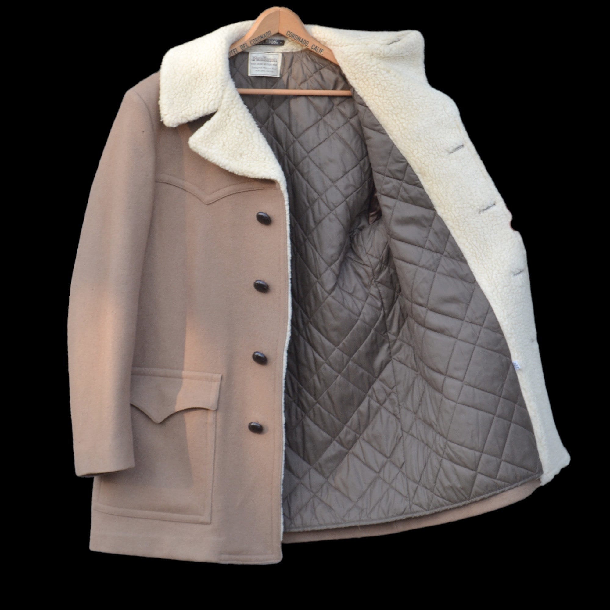 Vintage 1970s Pendleton Wool Sherpa Rancher Jacket - Mens L - Etsy