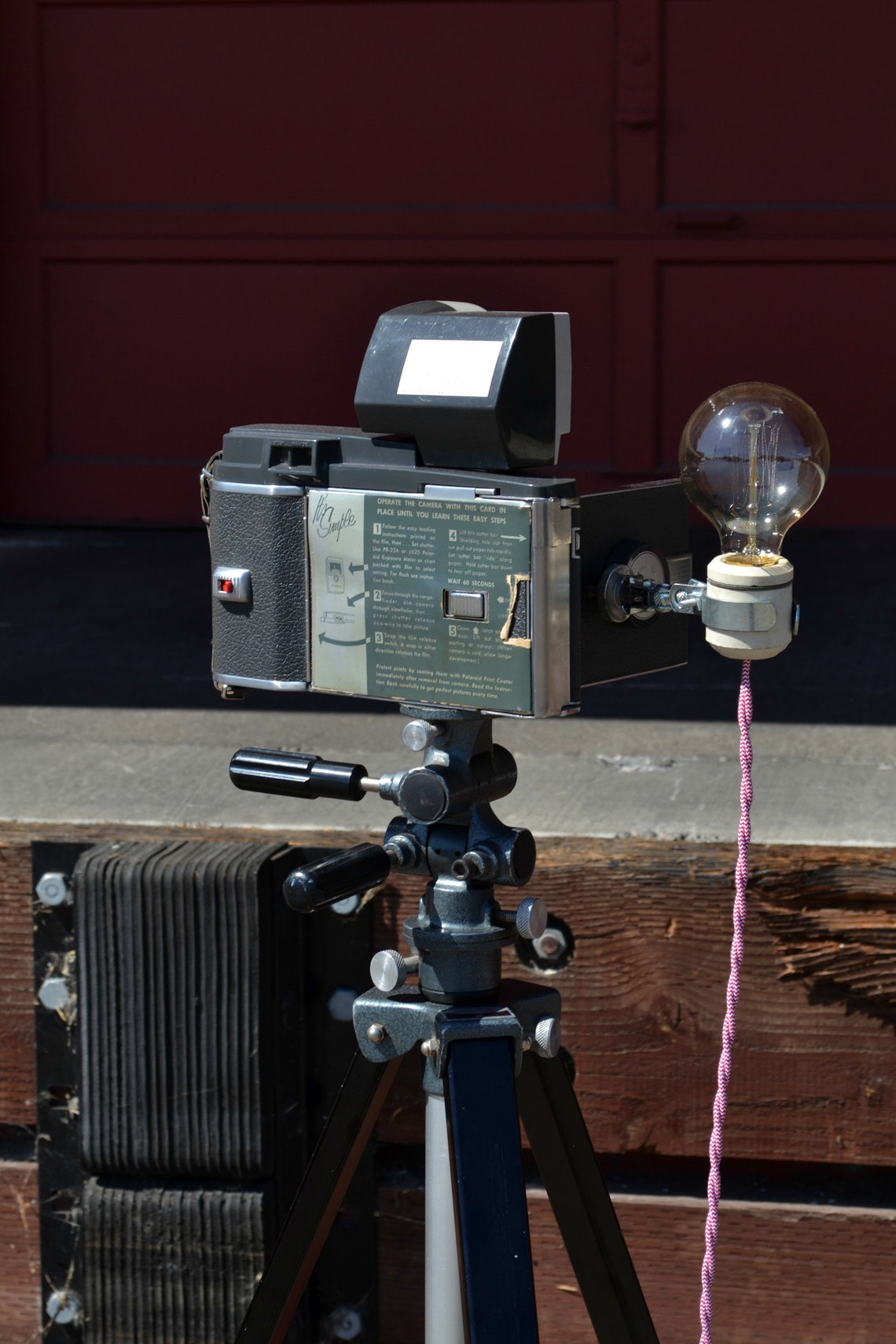 Tripod Floor Lamp Camera Tripod Lamp Antique Camera Etsy