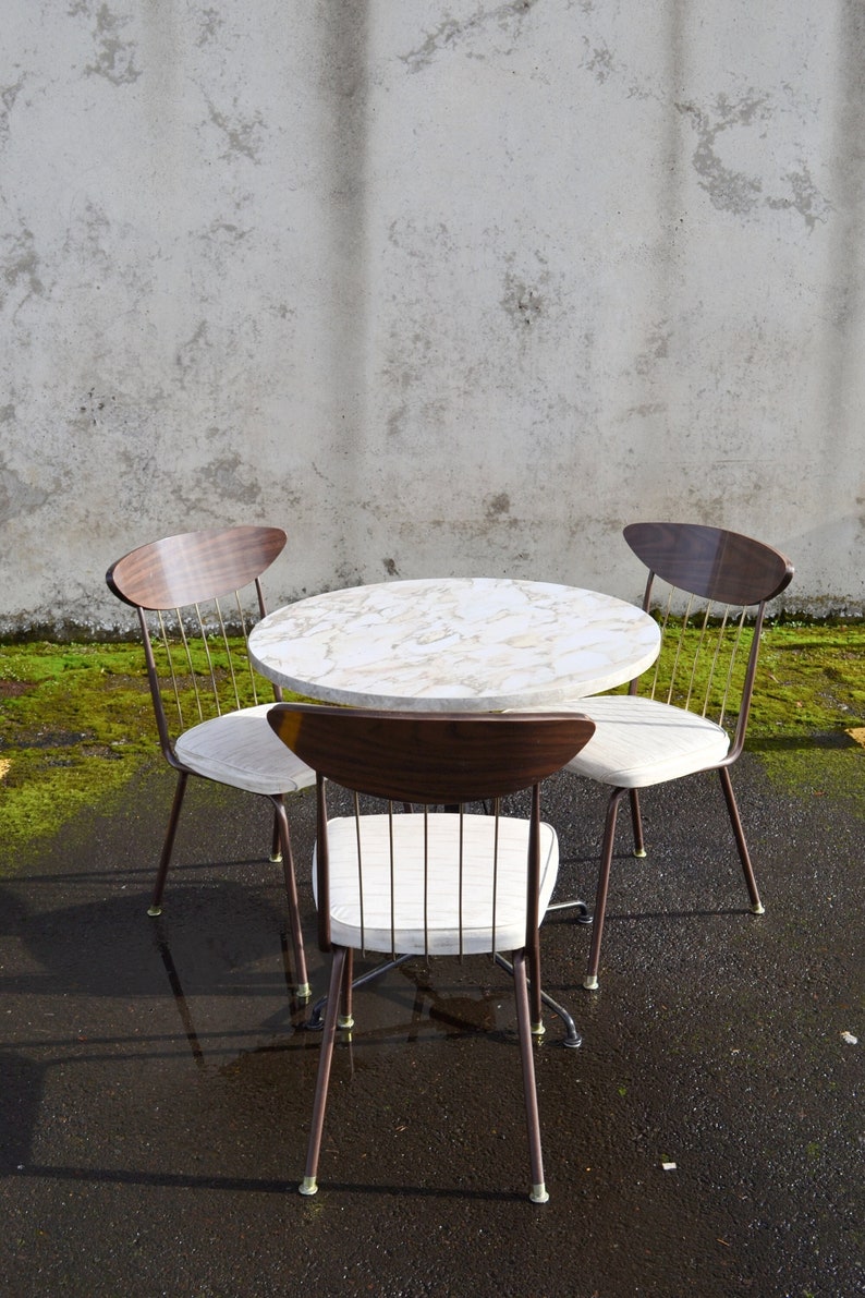 Vintage Table and Chairs Mid Century Set Chromcraft Etsy