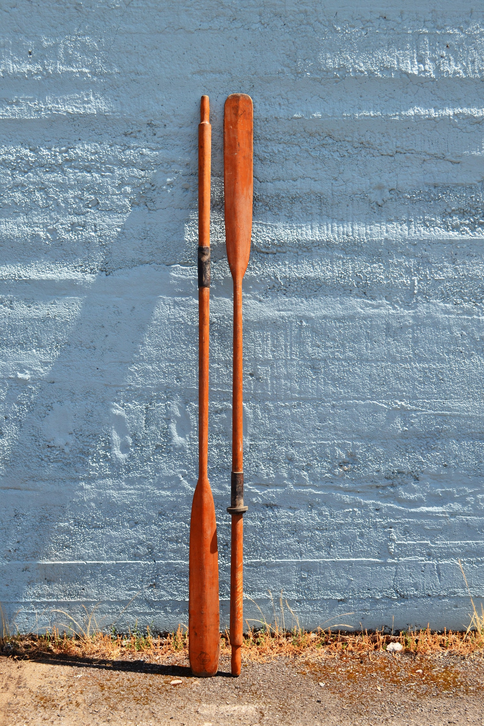 Vintage Wooden Boat Oars Pair Extra Long Oars 96 Inch Boat Etsy
