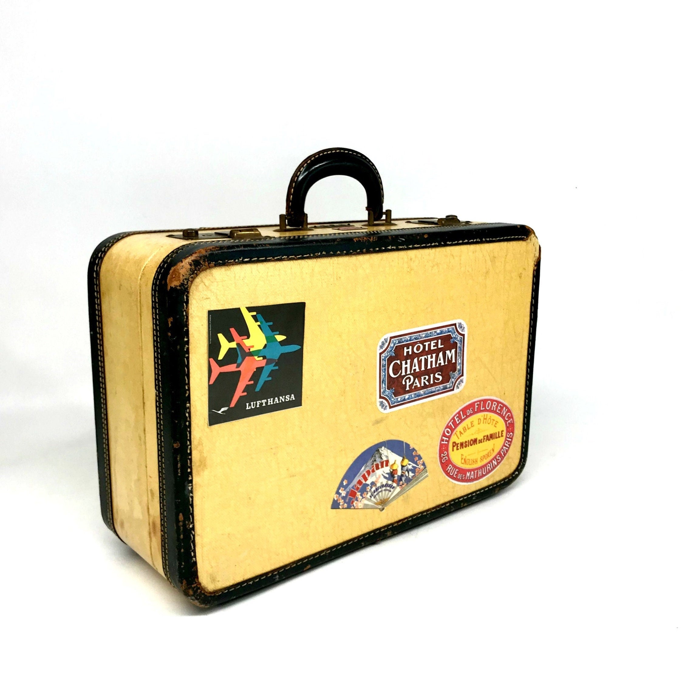 Vintage Suitcases Set by Fendi, Brown Monogram Travel, 1980s