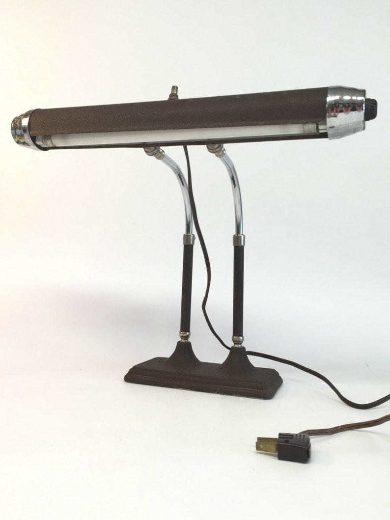Vintage Lamp Piano Lamps Industrial Desk Bankers Mid Century Antique