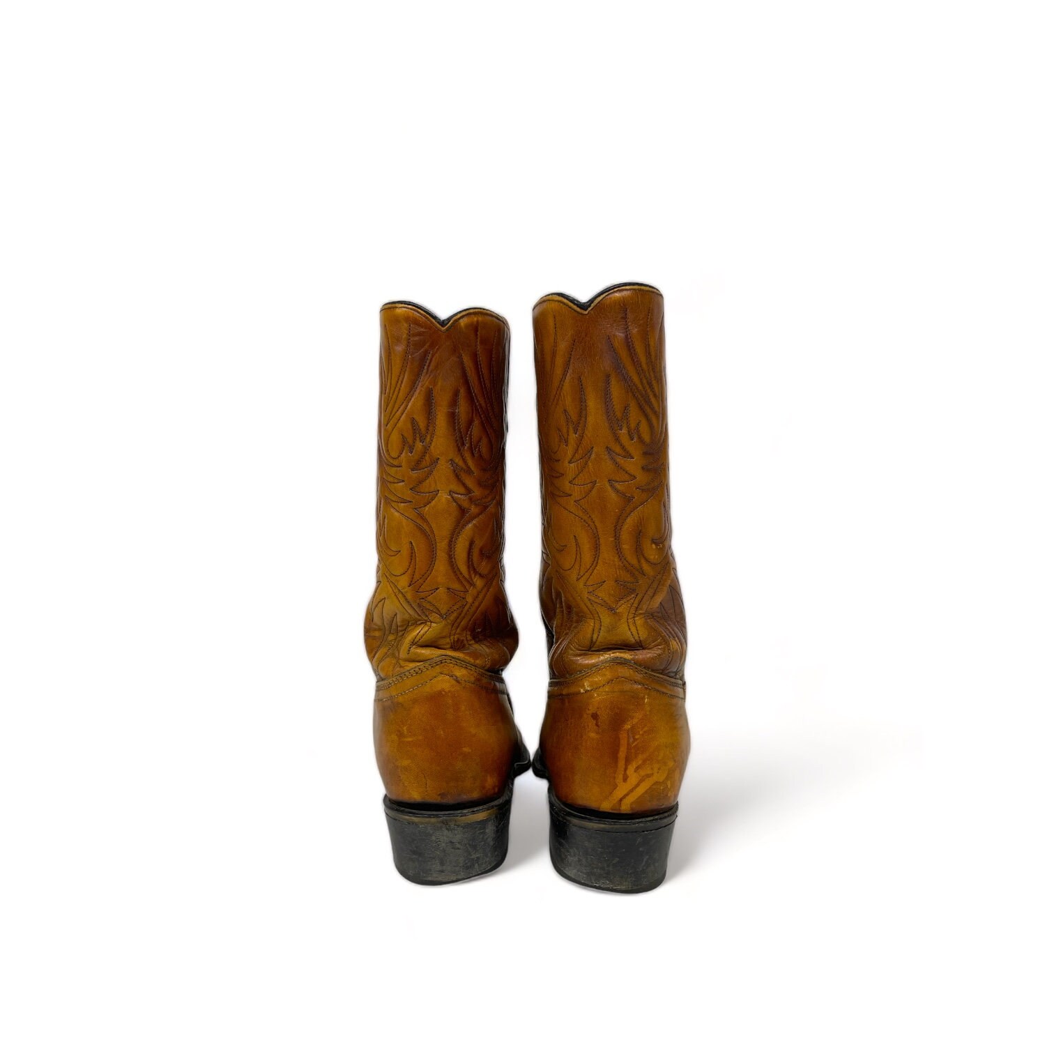 Vintage Acme Cowboy Boots, - 1970s Circle A Cowboy Boots, Size 10D 