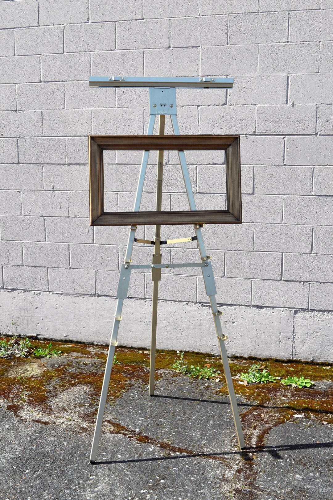 Vintage Floor Easel, Vintage Metal Easel, Oravisual Dual Purpose Easel