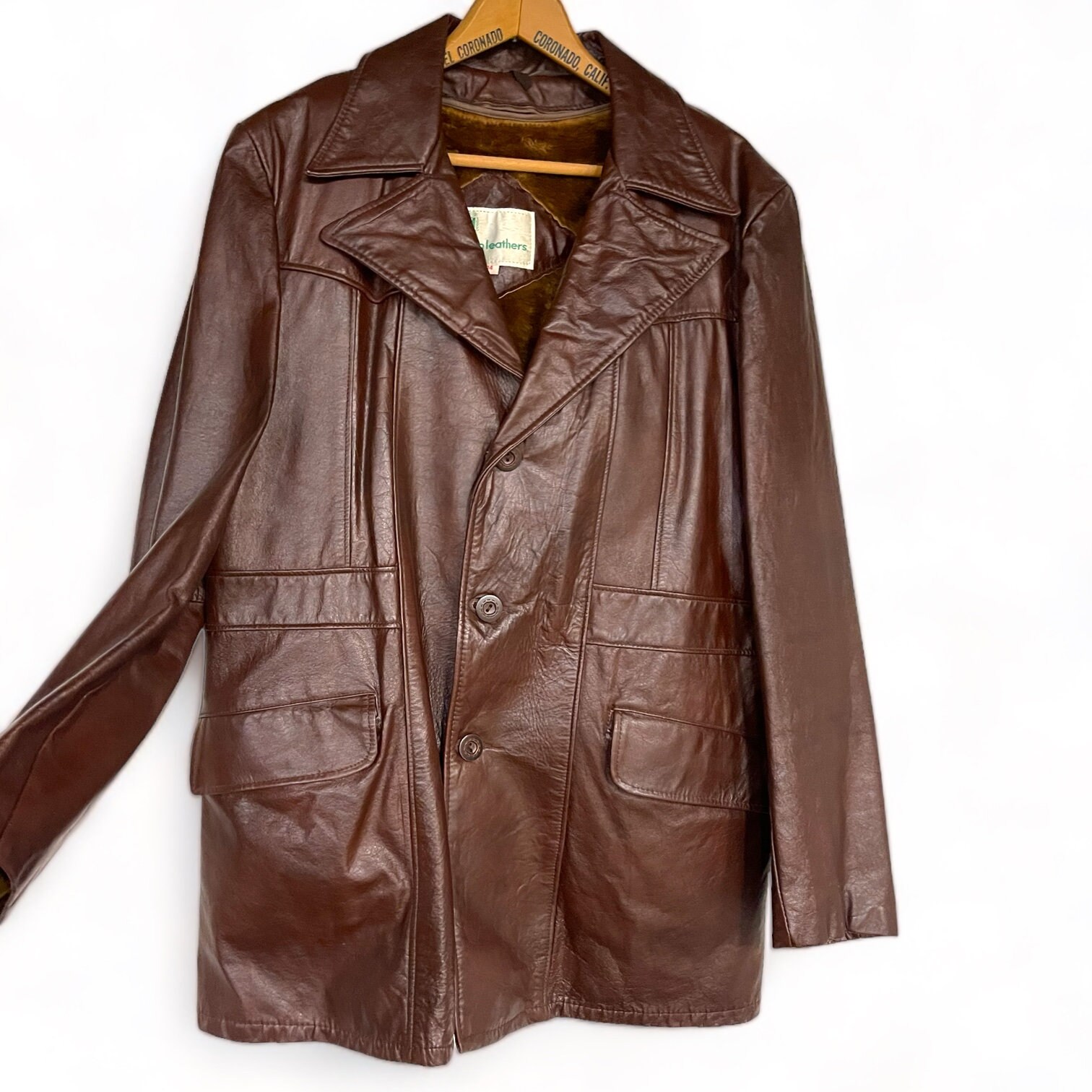 Vintage Men's Gino Leathers Jacket With Removable Faux Fur Lining