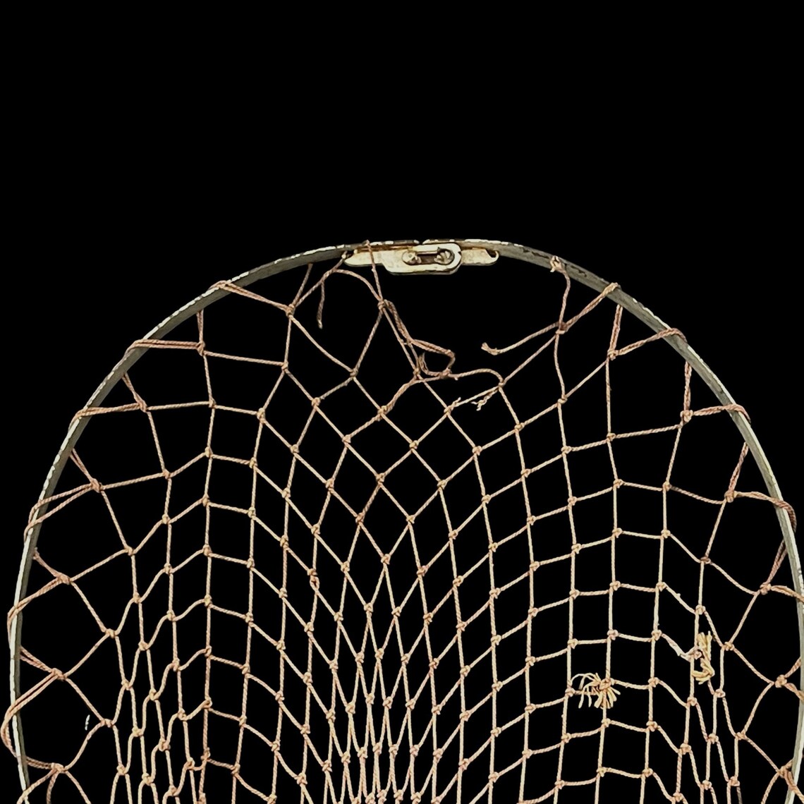 Vintage Fishing Net Fishing Hand Net Metal Fishing Net Pole Etsy