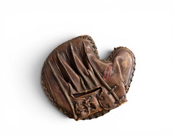 Vintage Rawlings Leather Catchers Mitt Baseball Decor