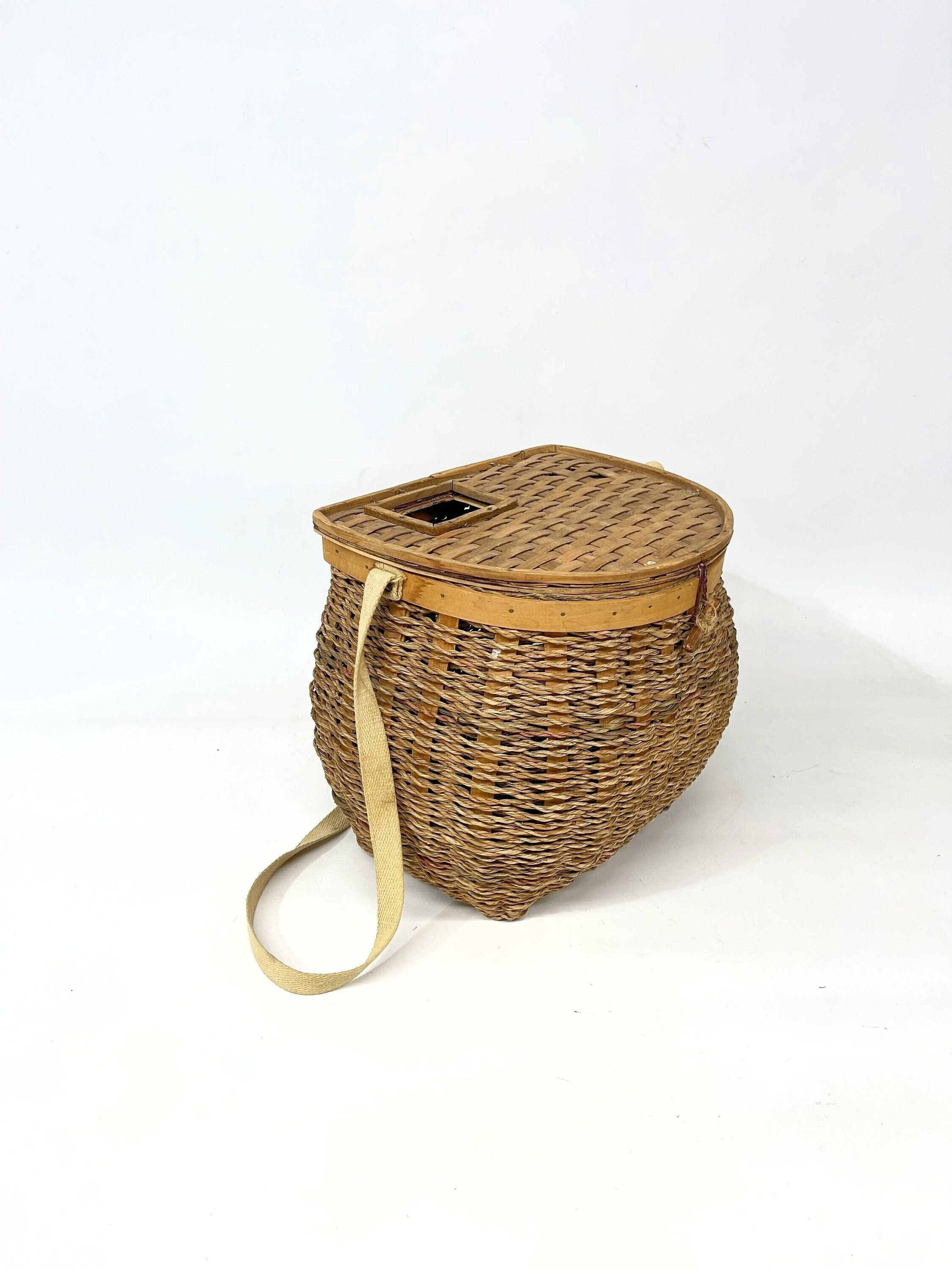 Vintage Fishing Creel Fishing Basket Fisherman Gift Cabin - Etsy Denmark