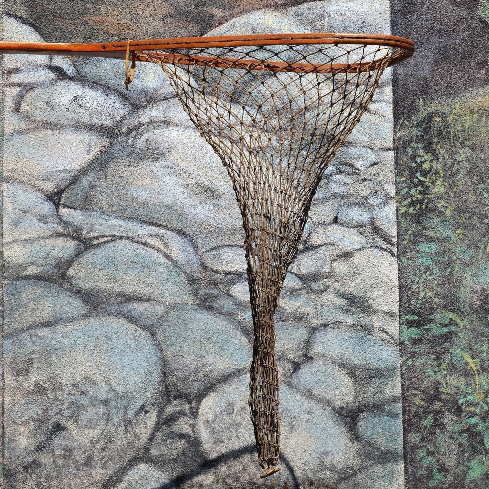 Vintage Fishing Net, Fishing Gear, Cabin Decor, Lodge Decor, Trout